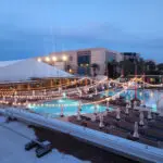 An event setup near the pool area