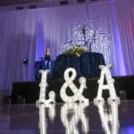 L & A marquee letters