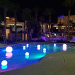 Ball lights in the pool