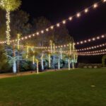         Description: Event lighting at Paiute Las Vegas showcases a mesmerizing lawn adorned with elegant string lights.