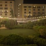 Event Lighting at Hilton Lake Las Vegas illuminated the garden at night with mesmerizing string lights.